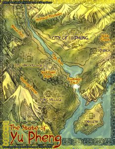 The Province of Ye Pheng fantasy cartography fantasy map by Tiffany Munro Feed the Multiverse maps