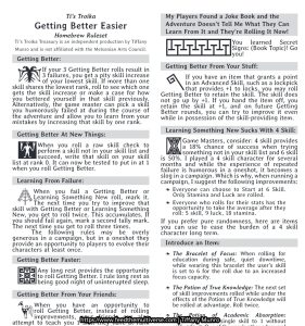 Troika rulebook handout layout