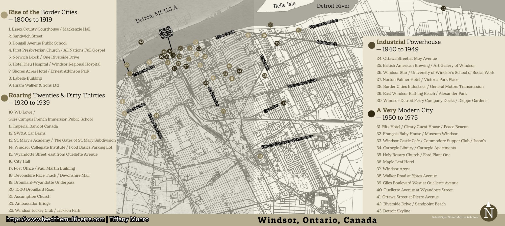 Map of the Streets of Windsor