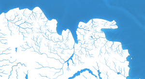 Watershed of a fictional nation