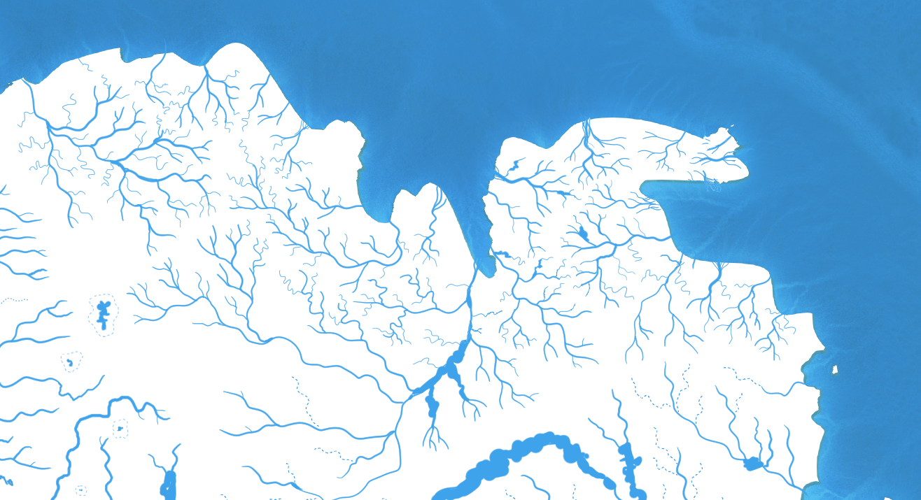 Watershed of a fictional nation